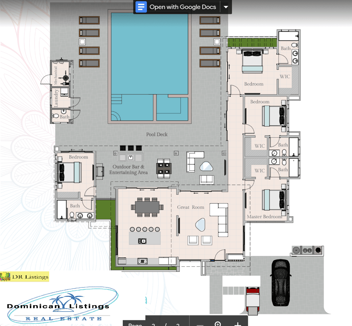 4 Bed 5 Bath Mediterranean Courtyard Home - Image 4