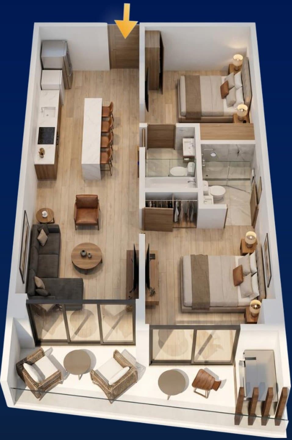 Modern 2-bedrooms Condo at Brickell Center - Image 2
