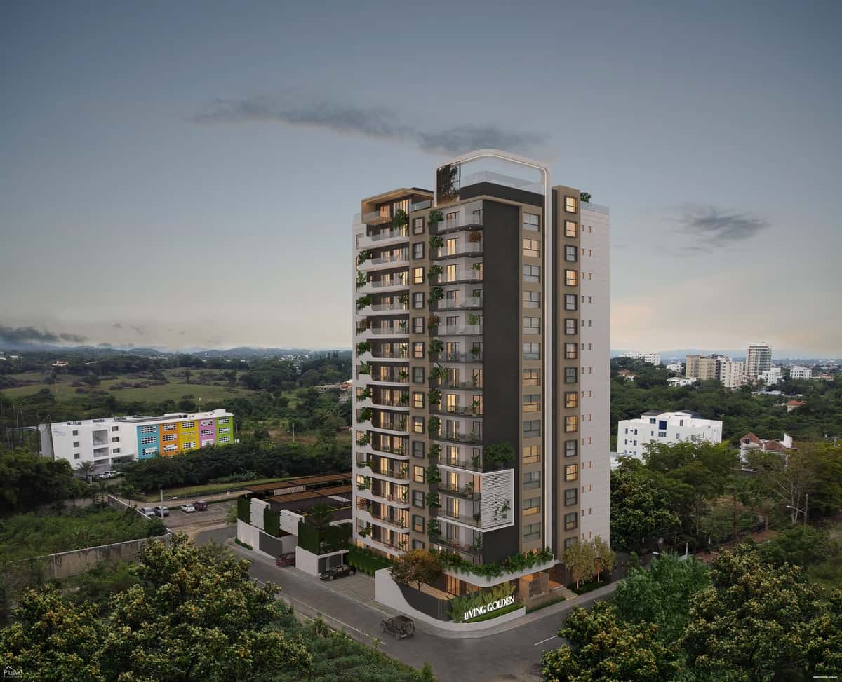 LIVING GOLDEN Amplio apartamentos en construcción con vistas panorámicas de 360 grados de la ciudad y sus alrededores.