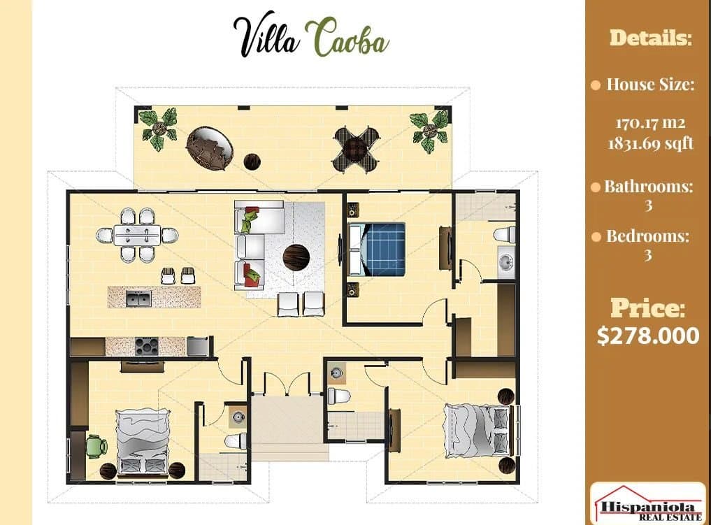 Villa Caoba: 3BR Pre-Construction Villa Sosúa - Image 3