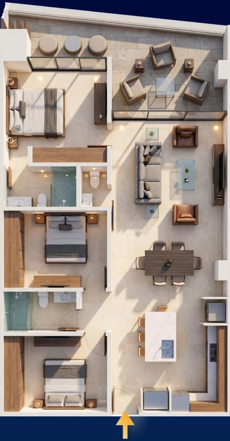 Luxury 3 Bedroom Condos for Sale | Brickell Center Towers - Image 3