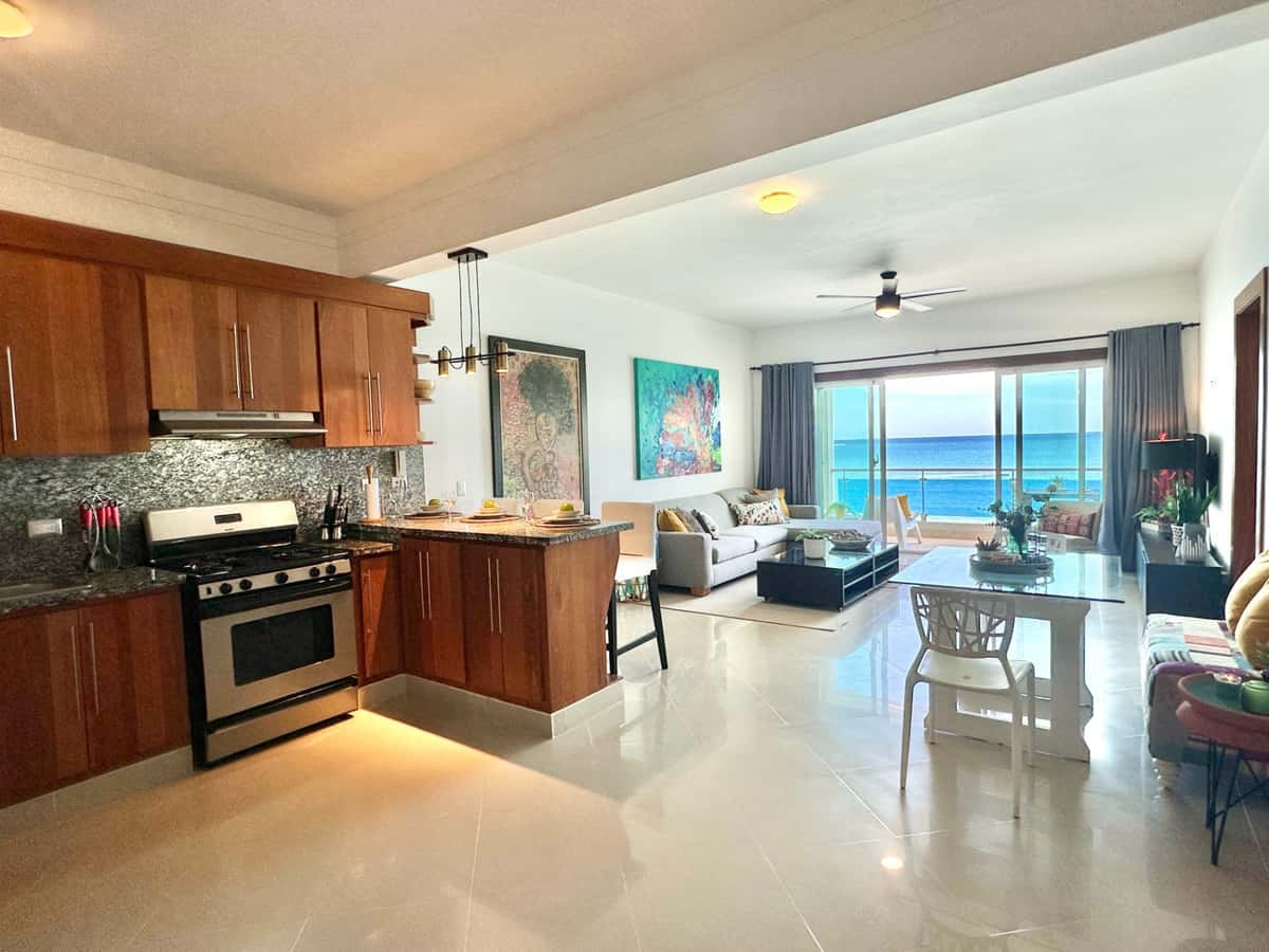 Stunning 2-bedroom beachfront condo Cabarete with breathtaking ocean views