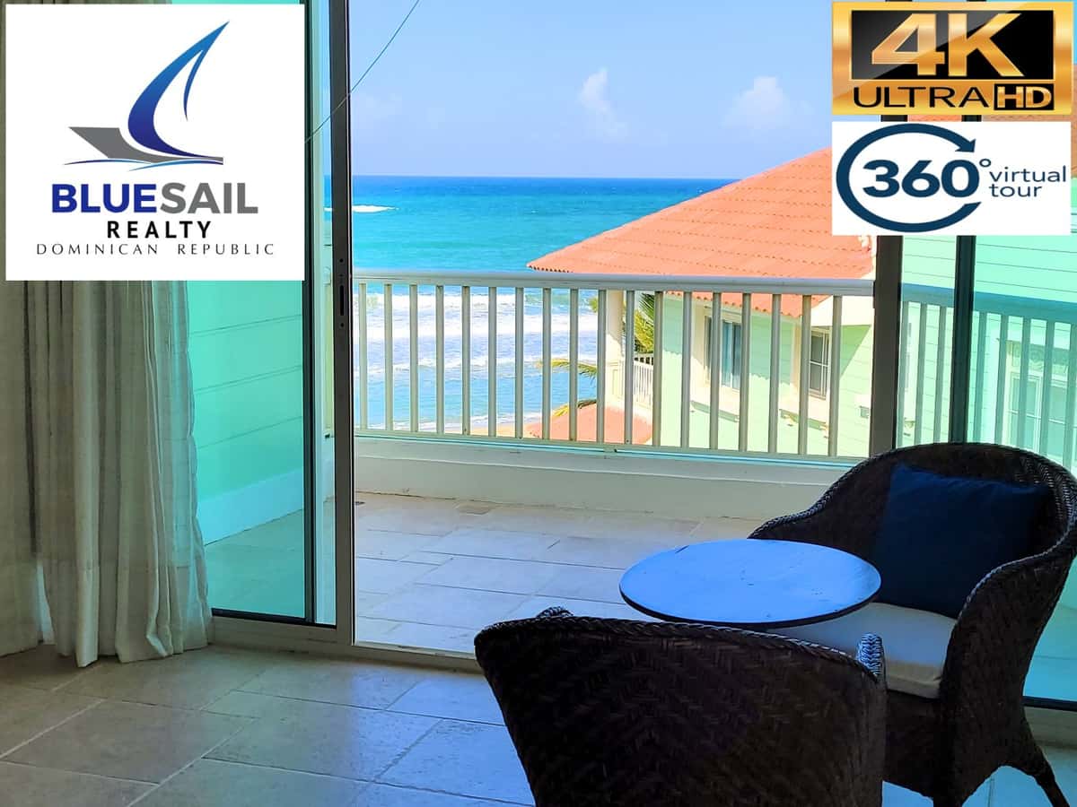 2 Floor Oceanfront Condo Walking distance to Cabarete