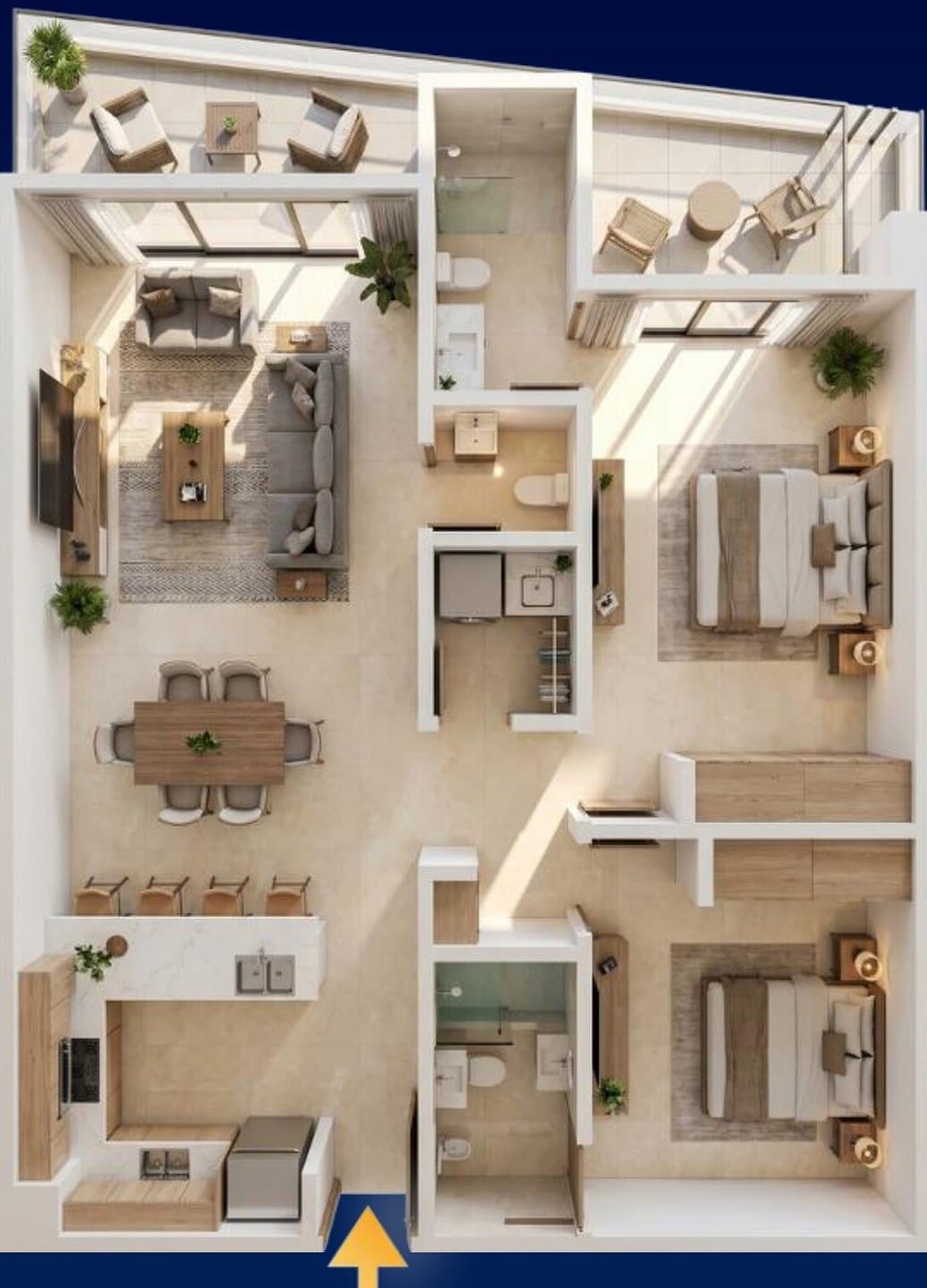 Luxury 2 Bedroom Condos for Sale at Brickell Center Towers - Image 3