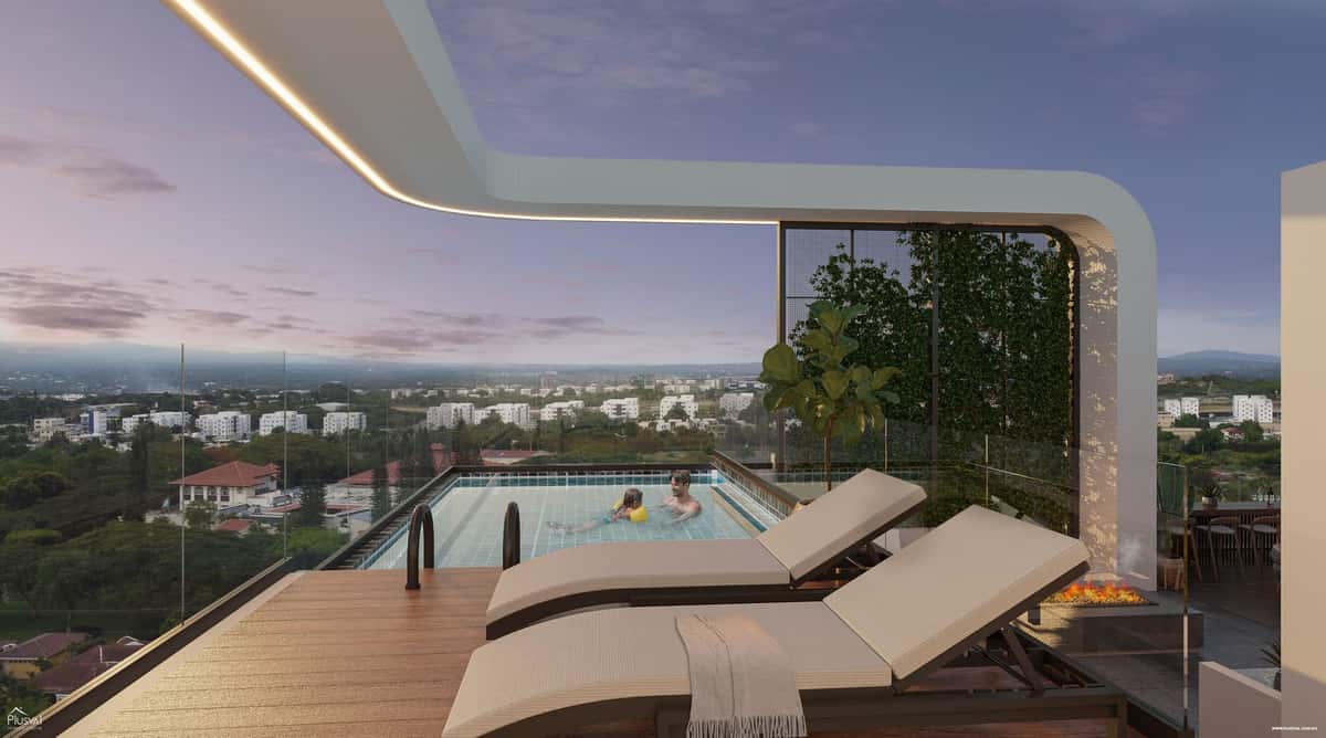 LIVING GOLDEN Amplio apartamentos en construcción con vistas panorámicas de 360 grados de la ciudad y sus alrededores.