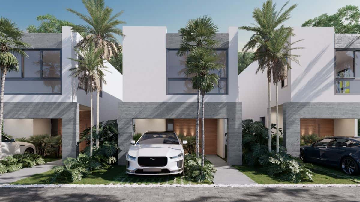 Invest in Your 3 Bedroom Two Level Villa in Gated Community with Beach Style Pool, Restaurante, Sports Areas, Kids Playground and More in Punta Cana