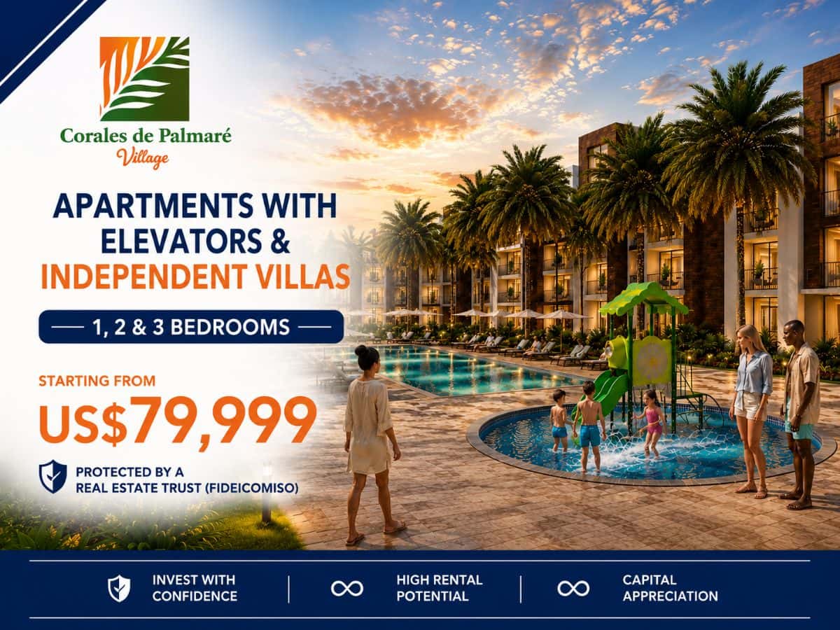 Invest in Your Ideal Apartamento with Fiduciary Protection in Bavaro in Private Residence with Three Swimming Pools, Paddle Courts, Mini Golf and More
