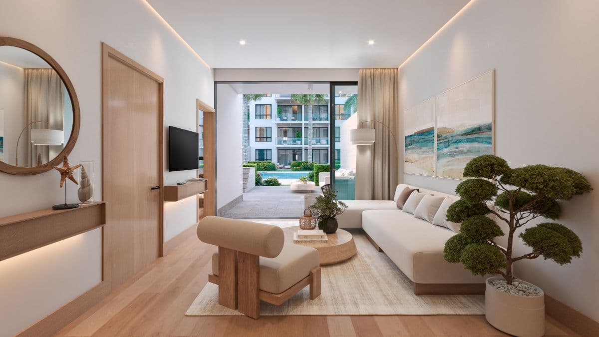 Pre-Construction 2-Bedroom Ground-Floor Apartment with Large Terrace in The Beach, Punta Cana - Image 3