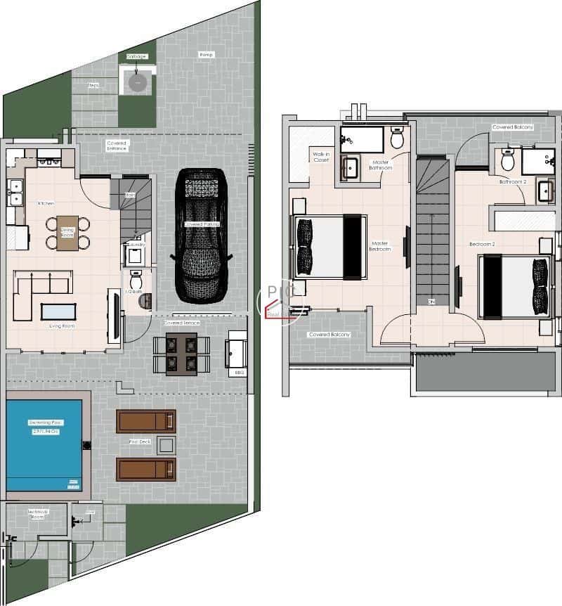 Contemporary Resort Townhome – 2 Bedrooms | 2.5 Bathrooms | Private Pool | Prime Gated Community