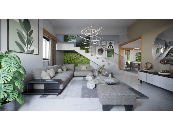 Two-story Home With Garden Terrace And Parking: